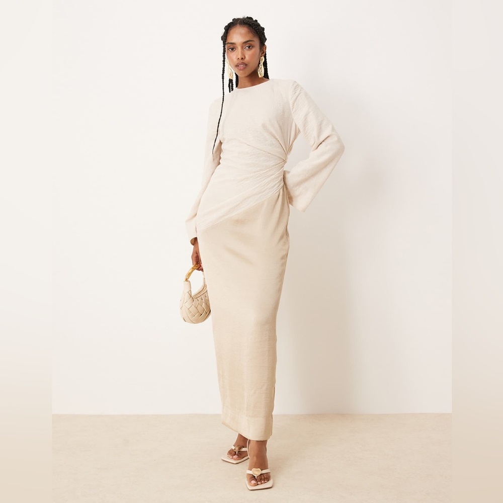 ASOS elegant 2 tone long sleeve dress